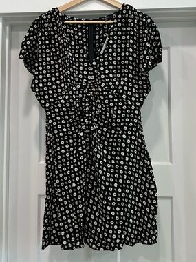 Madewell Black Floral Mini Dress